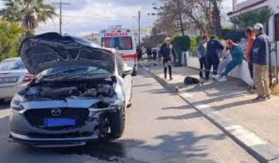 Gemikonağında meydana gelen kazada Scooter sürücüsü yaralandı