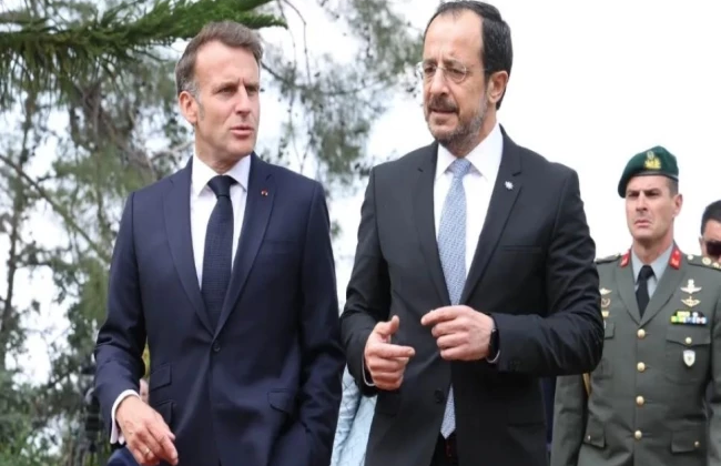 Fransa Cumhurbaşkanı Emmanuel Macron, Güney Kıbrıs’ta