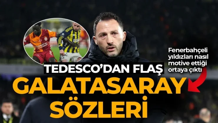 Fenerbahçe’de tüm odak derbide! Tedesco’nun Galatasaray sözleri ortaya çıktı