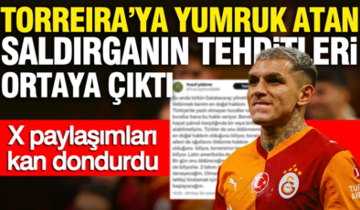 Torreira’ya yumruk atan saldırganın tehditleri ortaya çıktı: X paylaşımları kan dondurdu. Saldırgan Galatasaray yönetimini ve Torreira ile ailesini öldürmek benim hakkım diyor