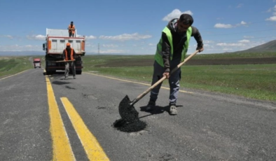 Çamlıbel-Geçitköy Anayolunda asfalt yama çalışması başladı