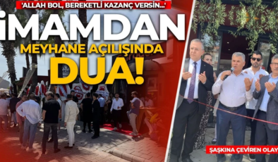 Şaşkına çeviren olay! İmamdan meyhaneye açılışında dua: ‘Allah bol, bereketli kazanç versin…’
