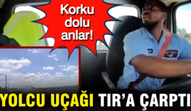 ABD’de korku dolu anlar: Yolcu uçağı TIR’a çarptı