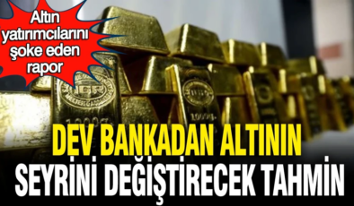 Altın yatırımcılarını şoke eden rapor: Dev bankadan altının seyrini değiştirecek tahmin
