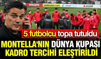 Montella’nın Dünya Kupası kadro tercihi eleştirildi: 5 futbolcu topa tutuldu