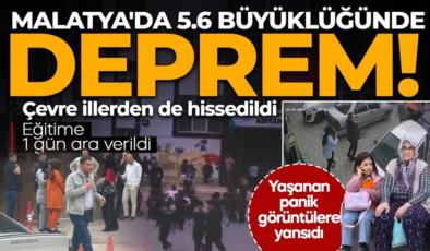 Malatya’nın Battalgazi ilçesinde 5,6 büyüklüğünde deprem meydana geldi.