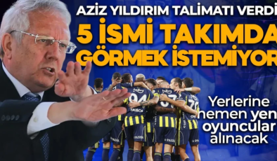 Fenerbahçe’de Aziz Yıldırım talimatı verdi! Gelince bu 5 ismi takımda görmek istemiyor