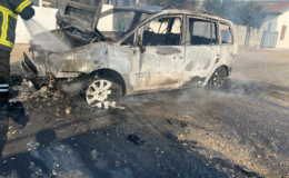 Seyir halindeki araçta yangın çıktı