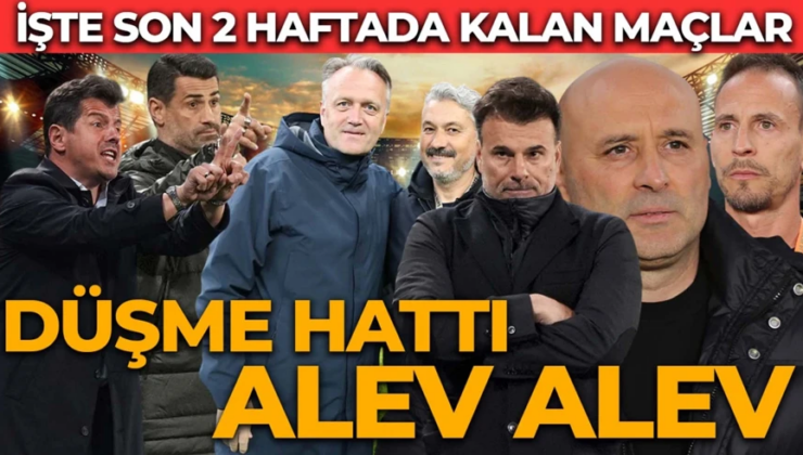Süper Lig’de düşme hattı alev alev! Düğüm son 2 haftada çözülecek! İşte kalan maçlar