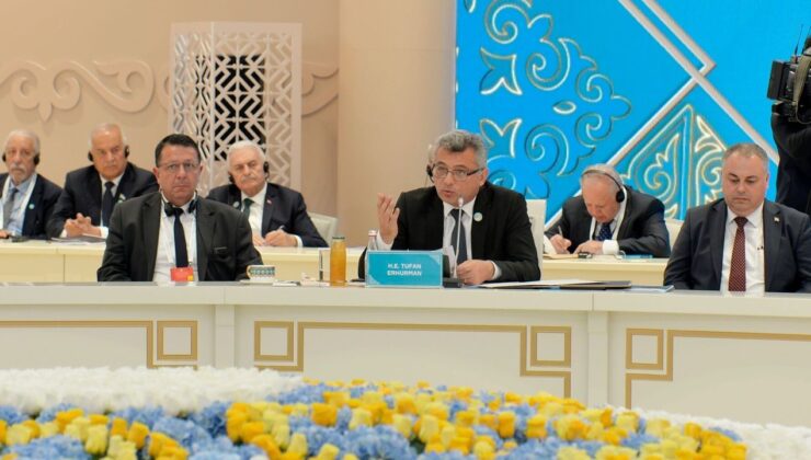 Kazakistan'daki TDT zirvesine katılan Cumhurbaşkanı Erhürman yurda döndü