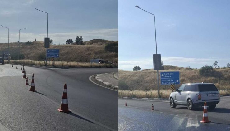Lefkoşa Kuzey Çevre Yolu’nda Yağ Uyarısı: Trafik Kontrollü Veriliyor