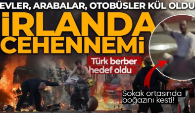 Bıçaklı saldırısı sonra ülke karıştı! Evler, arabalar, araçlar ateşe verildi! Türk berber hedef oldu