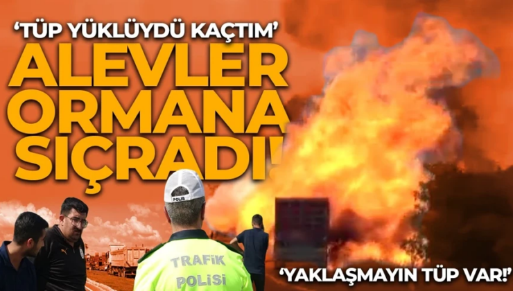 Aksaray’da korku dolu dakikalar! TIR’daki yangın ormana sıçradı: Tüp yüklüydü kaçtım
