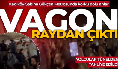 Kadıköy-Sabiha Gökçen Metrosunda korku dolu anlar: Vagon raydan Çıktı