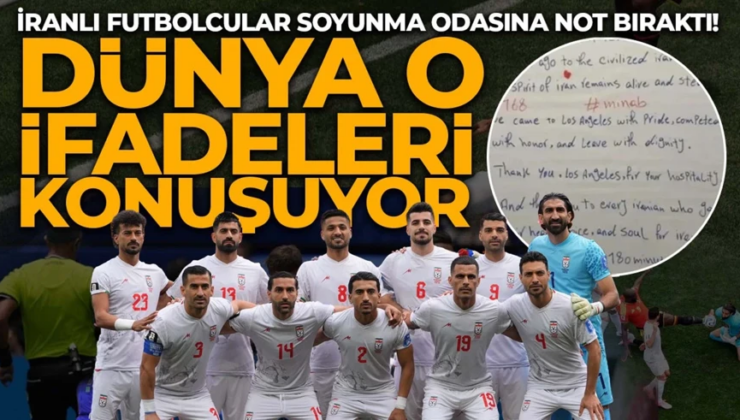 Maçın önüne geçti! İranlı futbolcuların soyunma odasına bıraktığı not olay yarattı
