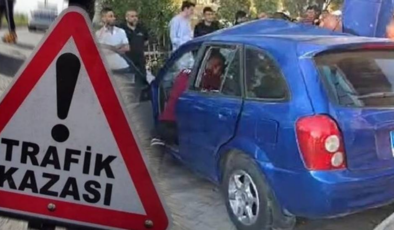 Fuar Kavşağı’nda meydana gelen kazada, 19 yaşındaki  sürücü ağır yaralandı!