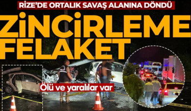 Rize’de zincirleme felaket! Bölge savaş alanına döndü: Ölü ve yaralılar var