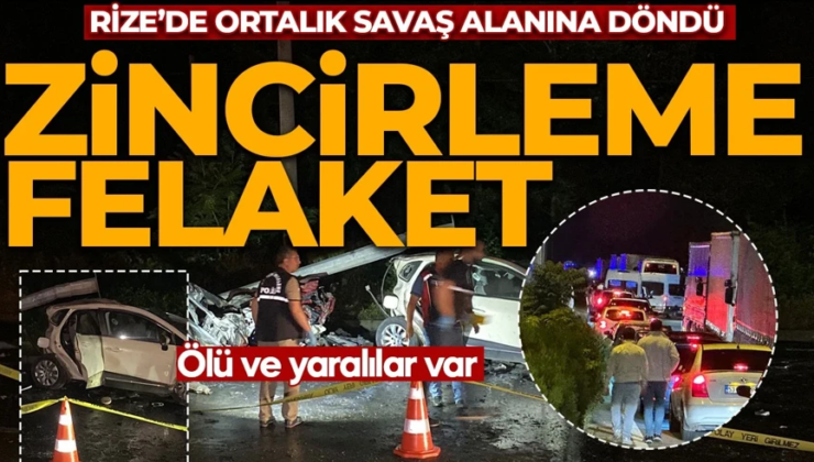 Rize’de zincirleme felaket! Bölge savaş alanına döndü: Ölü ve yaralılar var