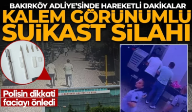 Bakırköy Adliyesi’nde Polisin dikkati tehlikeyi önledi! Kalem görünümlü silahla içeri girecekti çantadan mini cephanelik çıktı