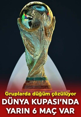 Gruplarda düğüm çözülüyor! 2026 FIFA Dünya Kupası’nda yarın 6 maç oynanacak! İşte program