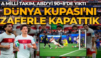 Dünya Kupası serüveni 3 puanla bitti! A Milli Takım, ABD’yi 90+8’de devirdi