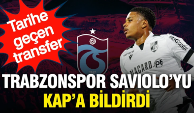 Trabzonspor Saviolo transferini KAP’a bildirdi: Şimdiden tarihe geçti