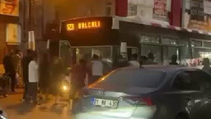 10 kişi otobüsün önünü kesti, şoförü hastanelik etti