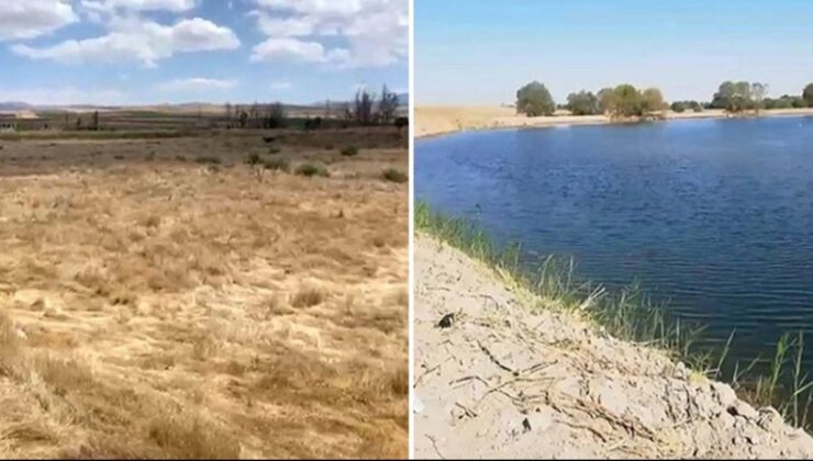3 yıl önce suyla dolup taşan gölette tek bir damla bile kalmadı