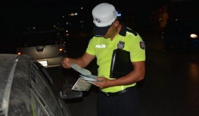 465 sürücüye ceza, 45 araç trafikten men edildi
