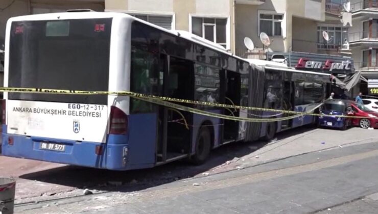 Ankara otobüs sürücünün kontrolünden çıkarak iş yerine girdi: 7 yaralı