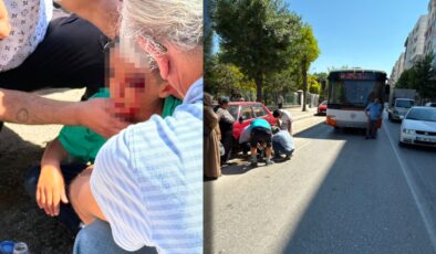 Belediye otobüsünün altında kalan 7 yaşındaki çocuğu vatandaşlar kurtardı