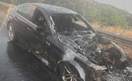Boğazköy'de araç yangını…