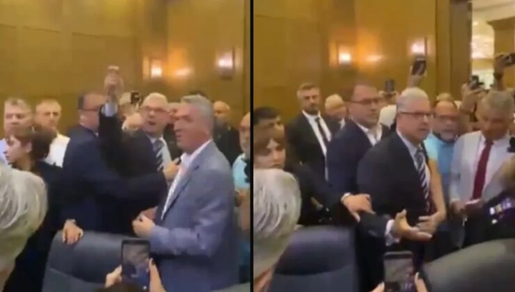 Bursa'da 'İsmet İnönü2 tartışması meclisi karıştırdı: CHP'li isim su şişesi fırlattı