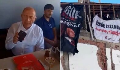 CHP'li gençlerden Gürsel Tekin'in toplantısına pankartlı protesto