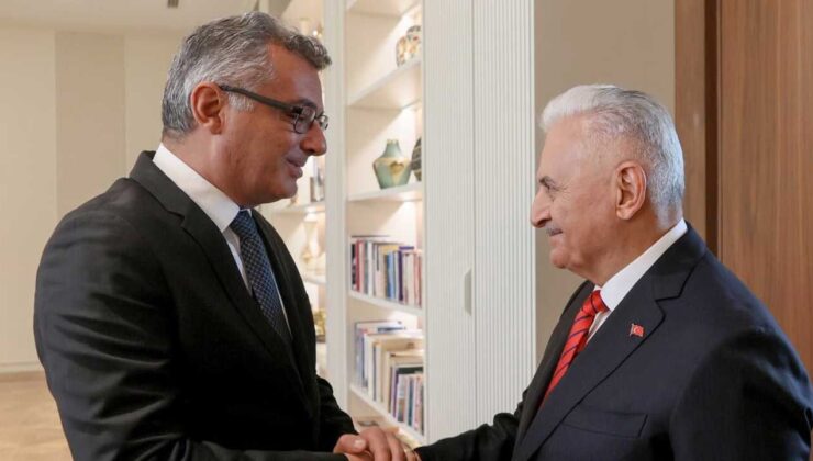 Cumhurbaşkanı Erhürman, TDT Aksakallar Konseyi Başkanı Binali Yıldırım’ı kabul etti
