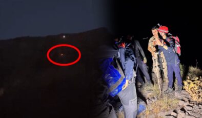 Dağda mahsur kalan mühendisler yerini böyle belli etmiş!