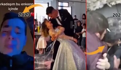 Enkaz altından nişan dansına! Deprem çiftinin mutlu anlarına yorum yağdı