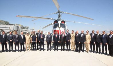 Ercan’da Yangın Söndürme Helikopteri teslim töreni yapıldı