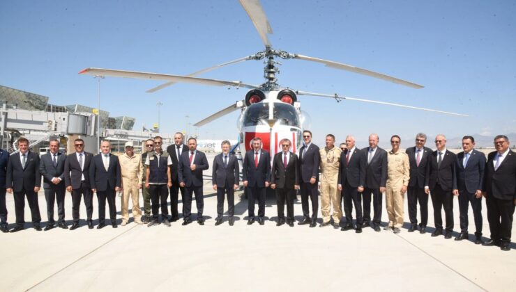 Ercan’da Yangın Söndürme Helikopteri teslim töreni yapıldı