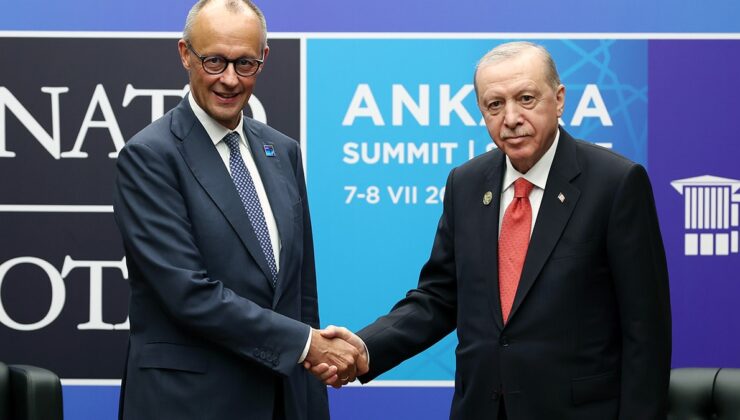 Erdoğan, Merz ile bir araya geldi