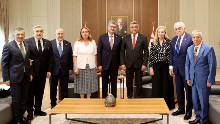 Erhürman, Türkiye-KKTC Parlamentolar Arası Dostluk Grubu başkanı ve beraberindeki heyeti kabul etti