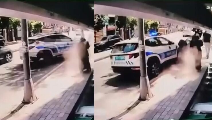Fatih'te polis aracı motosiklete çarptı, 2'si polis 3 yaralı