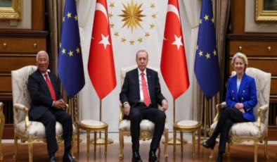 AB konsey başkanı Costa ile komisyon başkanı Leyen, Kıbrıs için Erdoğan ile bir araya geldi