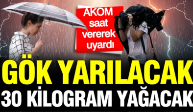 AKOM saat vererek açıkladı: Gök gürültülü sağanak yağış geliyor