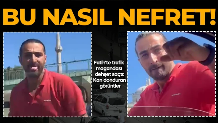 Fatih’te trafik magandası dehşet saçtı: Camı yumruklayıp paramparça etti