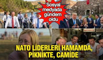 Sosyal medyada gündem oldu: NATO liderleri hamamda, piknikte, camide
