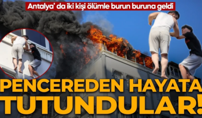 Antalya’da iki kişi ölümle burun buruna geldi! Alevler yaklaşınca son çareyi böyle buldular