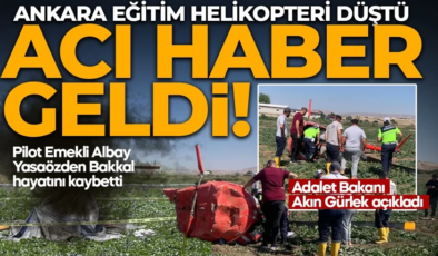 SON DAKİKA | Ankara’da eğitim helikopteri düştü: Ekipler bölgeye sevk edildi! 1 can kaybı