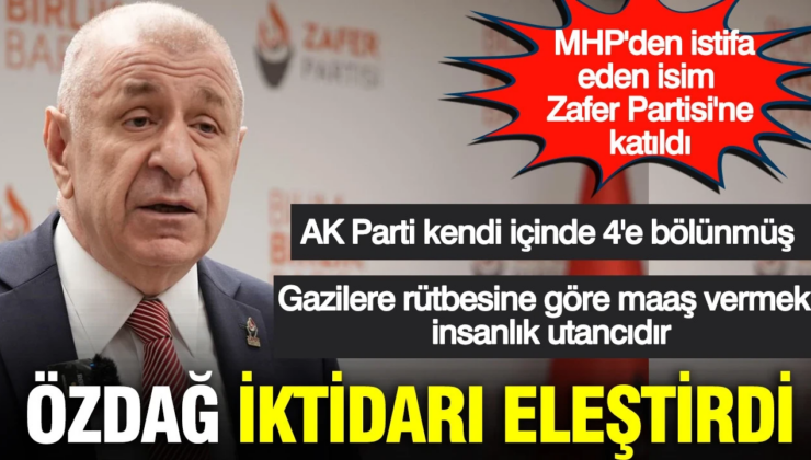 Ümit Özdağ: AK Parti’den tek bir tepki duymadık
