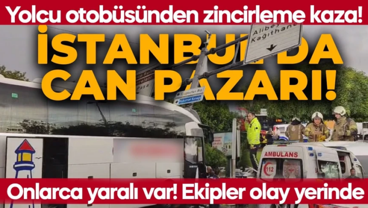 İstanbul’da can pazarı! Yolcu otobüsü kontrolden çıktı! Çok sayıda yaralı var